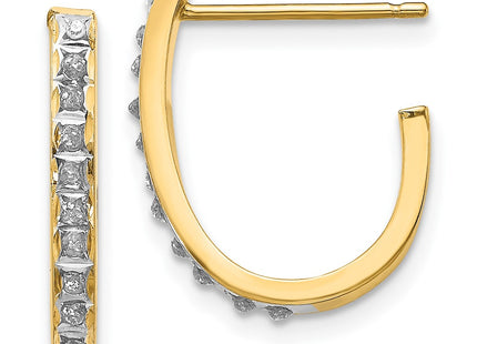 14k Yellow Gold Earrings Style DF144 - Classique Jewelry Inc.