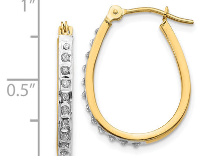 14k Yellow & Rhodium Earrings Style DF146 - Classique Jewelry Inc.