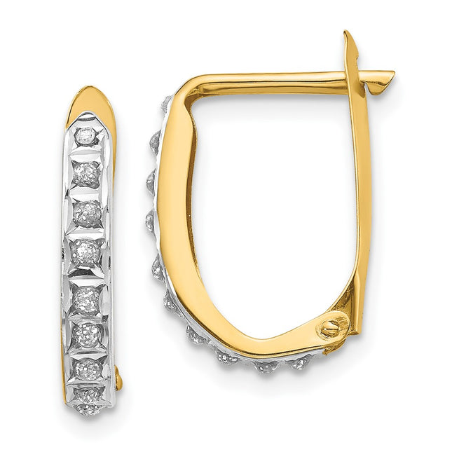 14k Yellow Gold Earrings Style DF147 - Classique Jewelry Inc.