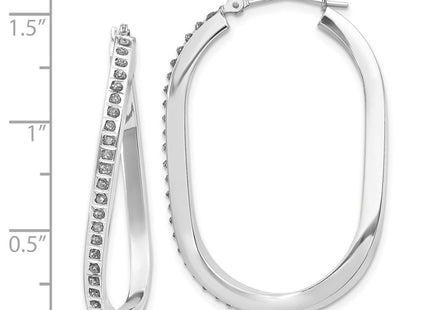 14k White Gold Earrings Style DF151 - Classique Jewelry Inc.
