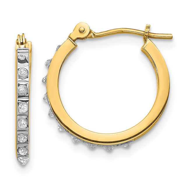 14k Yellow Gold Earrings Style DF172 - Classique Jewelry Inc.