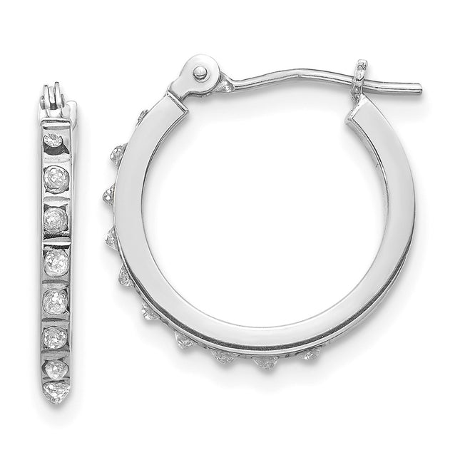 14k White Gold Earrings Style DF176 - Classique Jewelry Inc.