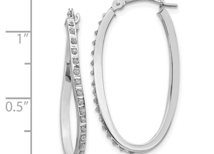 14k White Gold Earrings Style DF224 - Classique Jewelry Inc.