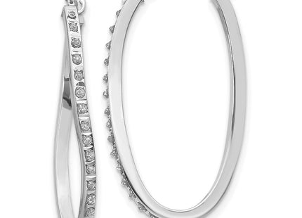 14k White Gold Earrings Style DF224 - Classique Jewelry Inc.