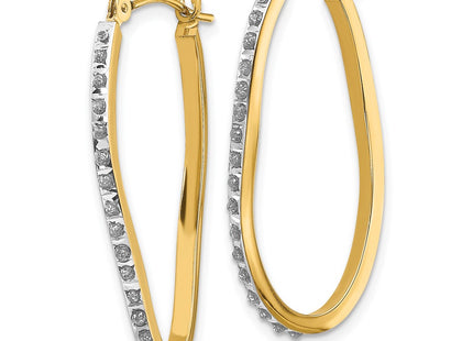 14k Yellow Gold Earrings Style DF225 - Classique Jewelry Inc.