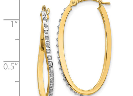 14k Yellow Gold Earrings Style DF225 - Classique Jewelry Inc.