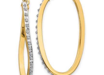14k Yellow Gold Earrings Style DF225 - Classique Jewelry Inc.