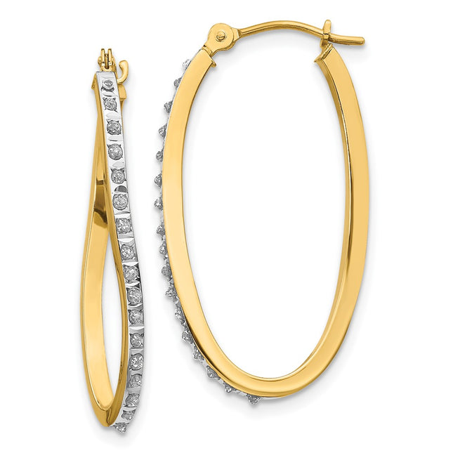 14k Yellow Gold Earrings Style DF225 - Classique Jewelry Inc.