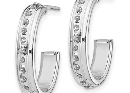 14k White Gold Earrings Style DF244 - Classique Jewelry Inc.
