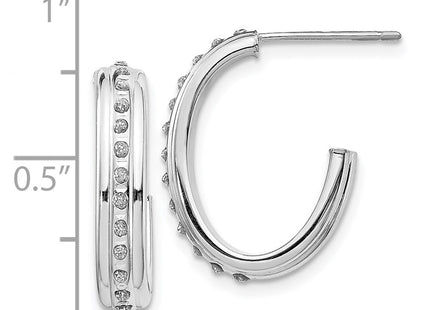 14k White Gold Earrings Style DF244 - Classique Jewelry Inc.