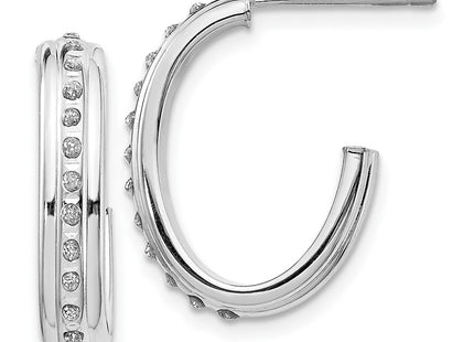 14k White Gold Earrings Style DF244 - Classique Jewelry Inc.