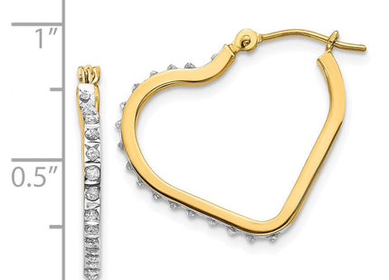 14K white gold diamond hoop earrings, further view