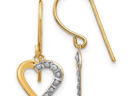 14k Yellow Gold Earrings Style DF262 - Classique Jewelry Inc.