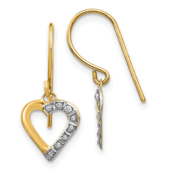 14k Yellow Gold Earrings Style DF262 - Classique Jewelry Inc.