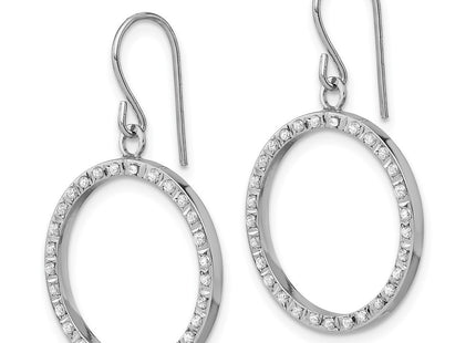 14k White Gold Earrings Style DF321 - Classique Jewelry Inc.