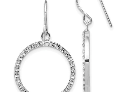 14k White Gold Earrings Style DF321 - Classique Jewelry Inc.