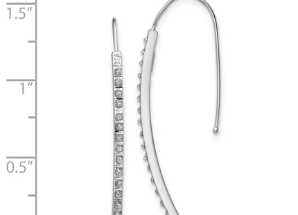 14k White Gold Earrings Style DF328 - Classique Jewelry Inc.