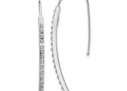 14k White Gold Earrings Style DF328 - Classique Jewelry Inc.