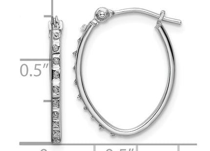 14k White Gold Earrings Style DF341 - Classique Jewelry Inc.