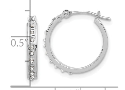 14k White Gold Earrings Style DF346 - Classique Jewelry Inc.