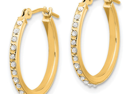 14k Yellow Gold Earrings Style DF347 - Classique Jewelry Inc.