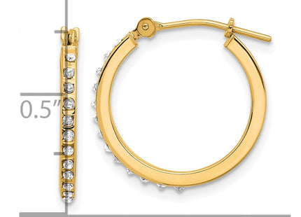 14k Yellow Gold Earrings Style DF347 - Classique Jewelry Inc.