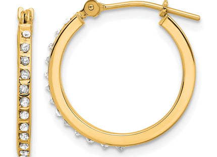 14k Yellow Gold Earrings Style DF347 - Classique Jewelry Inc.