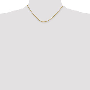 14K Semi Solid Diamond-cut Rope with Lobster Clasp Chain (Style DH014-16)