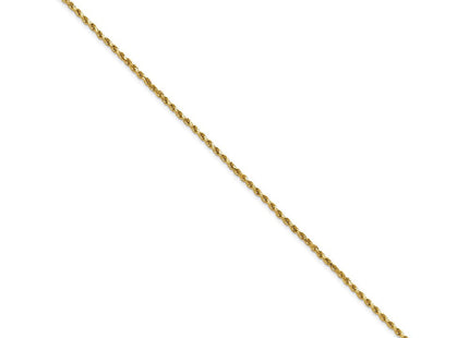 14K Semi Solid Diamond-cut Rope with Lobster Clasp Chain (Style DH014-7)