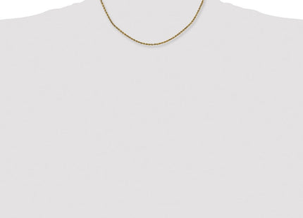 14K Semi Solid Diamond-cut Rope with Lobster Clasp Chain (Style DH016-16)
