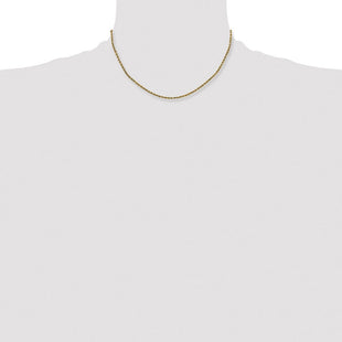 14K Semi Solid Diamond-cut Rope with Lobster Clasp Chain (Style DH016-16)