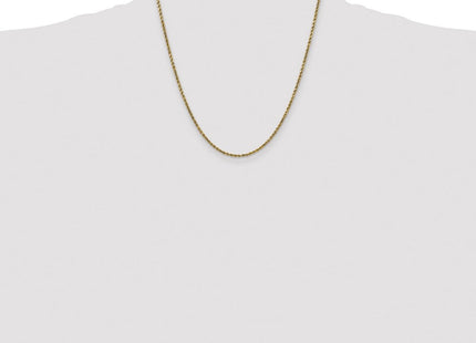14K Semi Solid Diamond-cut Rope with Lobster Clasp Chain (Style DH016-20)