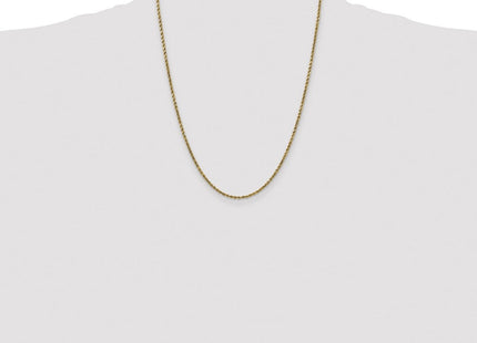 14K Semi Solid Diamond-cut Rope with Lobster Clasp Chain (Style DH016-22)