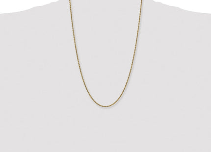 14K Semi Solid Diamond-cut Rope with Lobster Clasp Chain (Style DH016-24)