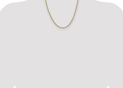 14K Semi Solid Diamond-cut Rope with Lobster Clasp Chain (Style DH018-20)