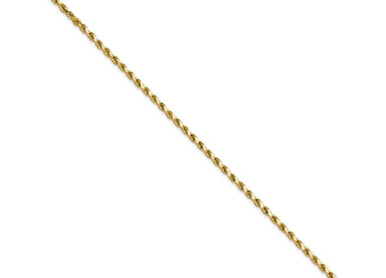 14K Semi Solid Diamond-cut Rope with Lobster Clasp Chain (Style DH018-7)