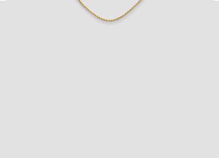 14K Semi Solid Diamond-cut Rope with Lobster Clasp Chain (Style DH021-16)