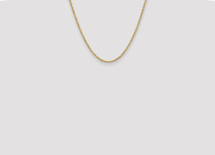 14K Semi Solid Diamond-cut Rope with Lobster Clasp Chain (Style DH021-20)