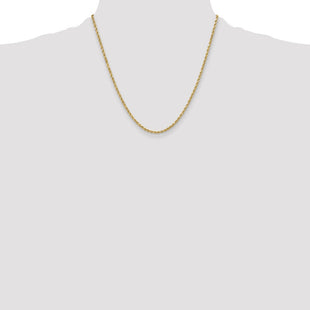 14K Semi Solid Diamond-cut Rope with Lobster Clasp Chain (Style DH021-20)