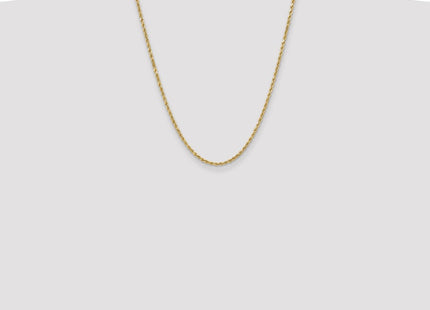 14K Semi Solid Diamond-cut Rope with Lobster Clasp Chain (Style DH021-22)