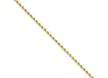 14K Semi Solid Diamond-cut Rope with Lobster Clasp Chain (Style DH021-7)