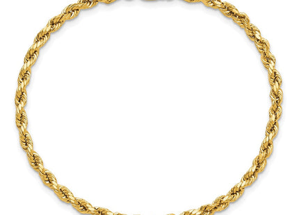 14K Semi Solid Diamond-cut Rope with Lobster Clasp Chain (Style DH021-7)