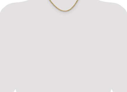 14K Semi Solid Diamond-cut Rope with Lobster Clasp Chain (Style DH025-16)