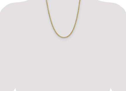 14K Semi Solid Diamond-cut Rope with Lobster Clasp Chain (Style DH025-22)