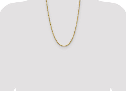 14K Semi Solid Diamond-cut Rope with Lobster Clasp Chain (Style DH025-24)