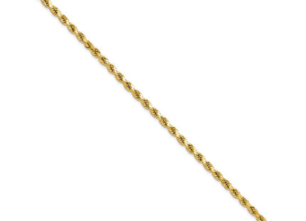 14K Semi Solid Diamond-cut Rope with Lobster Clasp Chain (Style DH025-7)