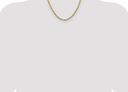 14K Semi Solid Diamond-cut Rope with Lobster Clasp Chain (Style DH030-18)
