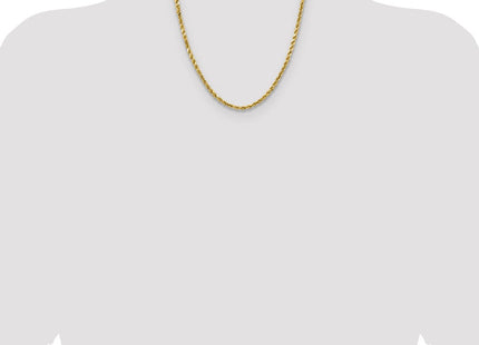 14K Semi Solid Diamond-cut Rope with Lobster Clasp Chain (Style DH030-20)