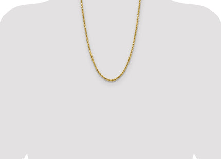 14K Semi Solid Diamond-cut Rope with Lobster Clasp Chain (Style DH030-24)