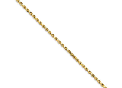 14K Semi Solid Diamond-cut Rope with Lobster Clasp Chain (Style DH030-8)